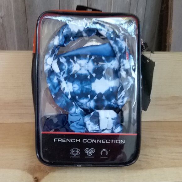 French Connection Women's Blue Tie Dye Face Mask Set - Picture 6 of 7
